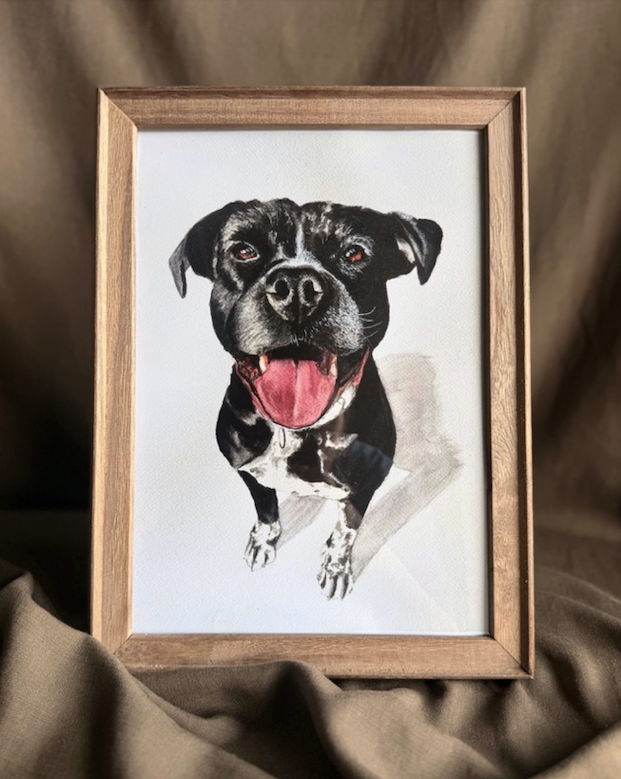 Watercolour pet portrait