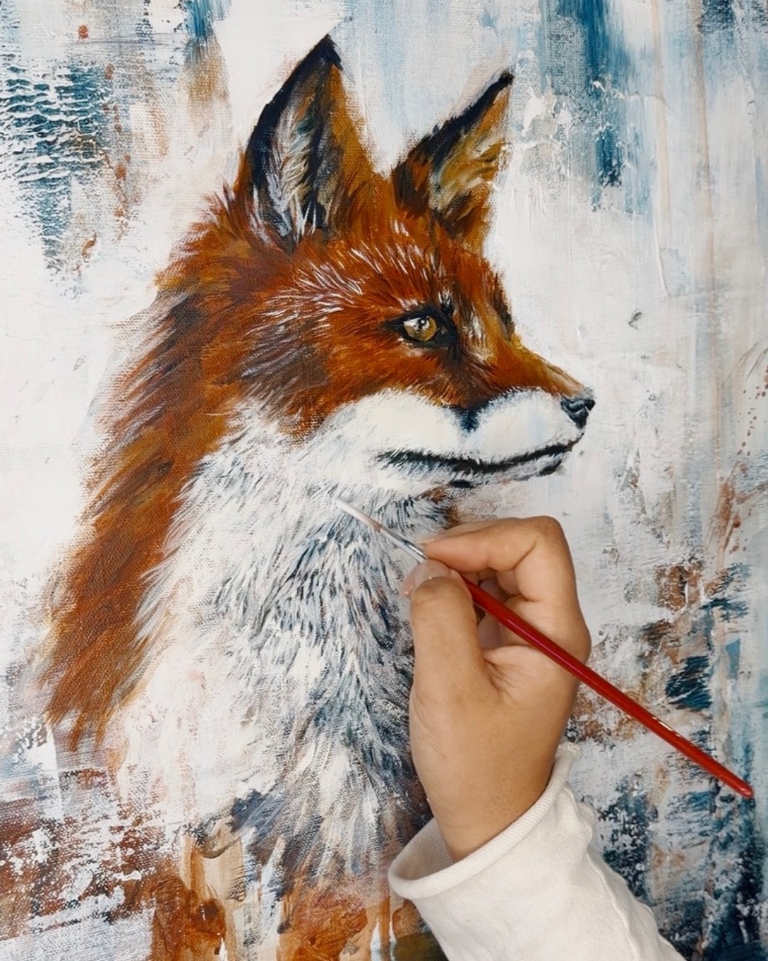 Watercolour portrait of a horse